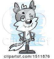 Clipart Of A Confident Male Wolf Royalty Free Vector Illustration