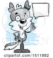 Poster, Art Print Of Happy Talking Male Wolf
