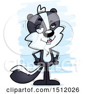 Clipart Of A Confident Female Skunk Royalty Free Vector Illustration