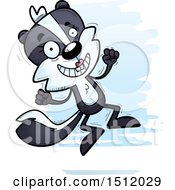 Clipart Of A Jumping Female Skunk Royalty Free Vector Illustration