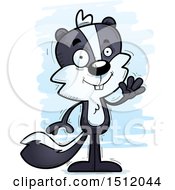 Clipart Of A Friendly Waving Male Skunk Royalty Free Vector Illustration