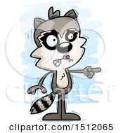 Clipart Of A Mad Pointing Female Raccoon Royalty Free Vector Illustration