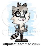 Clipart Of A Confident Female Raccoon Royalty Free Vector Illustration by Cory Thoman