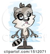Clipart Of A Sad Female Raccoon Royalty Free Vector Illustration