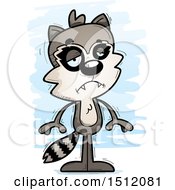 Clipart Of A Sad Male Raccoon Royalty Free Vector Illustration