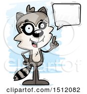 Poster, Art Print Of Happy Talking Male Raccoon