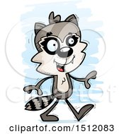 Clipart Of A Happy Walking Male Raccoon Royalty Free Vector Illustration by Cory Thoman