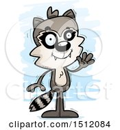 Clipart Of A Friendly Waving Male Raccoon Royalty Free Vector Illustration by Cory Thoman