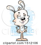 Clipart Of A Confident Female Rabbit Royalty Free Vector Illustration by Cory Thoman