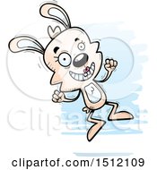 Clipart Of A Jumping Female Rabbit Royalty Free Vector Illustration