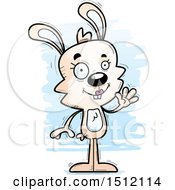Clipart Of A Friendly Waving Female Rabbit Royalty Free Vector Illustration