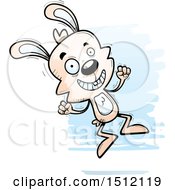 Clipart Of A Jumping Male Rabbit Royalty Free Vector Illustration
