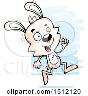 Clipart Of A Running Male Rabbit Royalty Free Vector Illustration