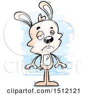 Clipart Of A Sad Male Rabbit Royalty Free Vector Illustration