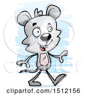 Clipart Of A Happy Walking Male Mouse Royalty Free Vector Illustration