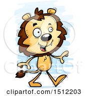 Poster, Art Print Of Happy Walking Male Lion