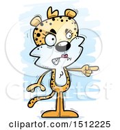 Clipart Of A Mad Pointing Female Leopard Royalty Free Vector Illustration by Cory Thoman