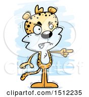 Clipart Of A Mad Pointing Male Leopard Royalty Free Vector Illustration by Cory Thoman