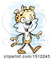 Clipart Of A Happy Walking Male Leopard Royalty Free Vector Illustration by Cory Thoman