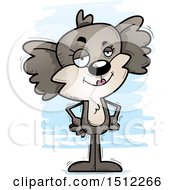 Clipart Of A Confident Female Koala Royalty Free Vector Illustration
