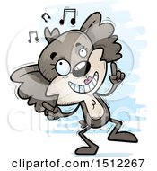 Clipart Of A Happy Dancing Female Koala Royalty Free Vector Illustration by Cory Thoman
