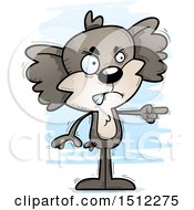Clipart Of A Mad Pointing Male Koala Royalty Free Vector Illustration by Cory Thoman