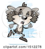 Clipart Of A Tired Running Male Koala Royalty Free Vector Illustration by Cory Thoman