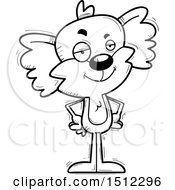 Clipart Of A Black And White Confident Male Koala Royalty Free Vector Illustration