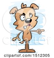 Clipart Of A Mad Pointing Female Dog Royalty Free Vector Illustration