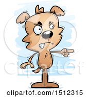 Clipart Of A Mad Pointing Male Dog Royalty Free Vector Illustration