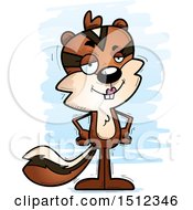 Clipart Of A Confident Female Chipmunk Royalty Free Vector Illustration