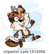 Clipart Of A Running Female Chipmunk Royalty Free Vector Illustration