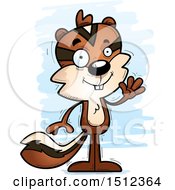 Clipart Of A Friendly Waving Male Chipmunk Royalty Free Vector Illustration