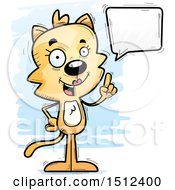 Poster, Art Print Of Happy Talking Female Cat