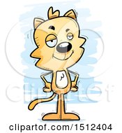 Clipart Of A Confident Male Cat Royalty Free Vector Illustration