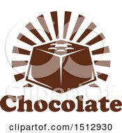 Poster, Art Print Of Chocolate Candy With Text And Rays