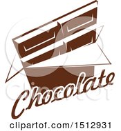 Clipart Of A Chocolate Bar With Text And A Peeling Wrapper Royalty Free Vector Illustration