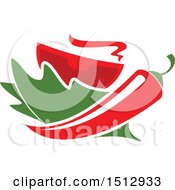 Poster, Art Print Of Mexican Chile Pepper Lettuce And Tomato Design