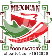 Poster, Art Print Of Mexican Food Factory Design With A Pepper Lettuce And Tomato