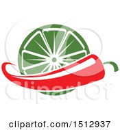 Poster, Art Print Of Mexican Chile Pepper And Lime Design