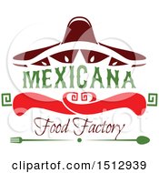 Poster, Art Print Of Mexican Food Factory Design With A Sombrero Peppers And Silverware