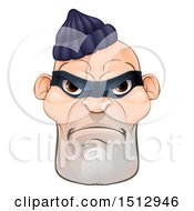 Poster, Art Print Of Tough And Angry White Male Robber Face