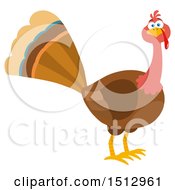 Clipart Of A Thanksgiving Turkey Bird Royalty Free Vector Illustration by Hit Toon