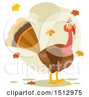 Poster, Art Print Of Talking Thanksgiving Turkey Bird And Falling Leaves