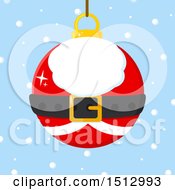 Poster, Art Print Of Santa Suit Christmas Bauble Ornament Over Snow