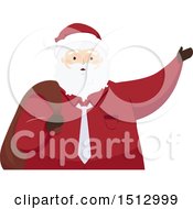 Clipart Of A Christmas Santa Claus Presenting Royalty Free Vector Illustration