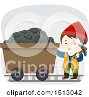 Poster, Art Print Of Boy Dwarf With A Coal Cart