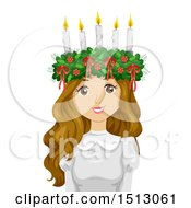 Poster, Art Print Of Teenage Wearing A Saint Lucia Crown