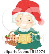 Mrs Claus Holding A Basket Of Saffron Buns