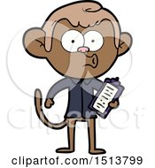 Cartoon Salesman Monkey
